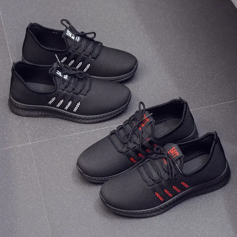 cheap breathable mesh working sports shoes for men walking style shoes