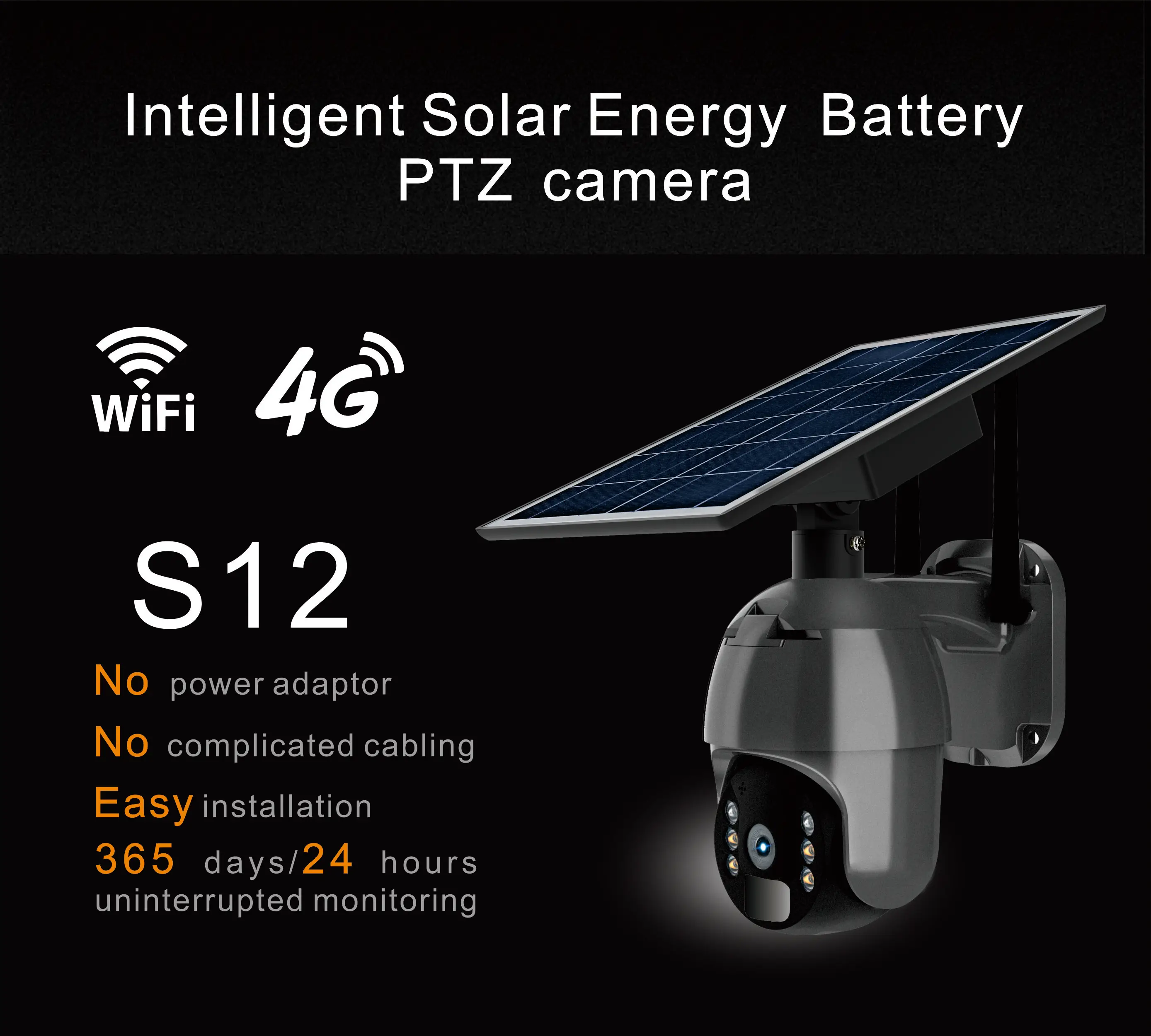 Наружные умные камеры наружного видеонаблюдения Tuya Smart 4G Wifi HD 1080P 2MP PTZ IP Netword на солнечной