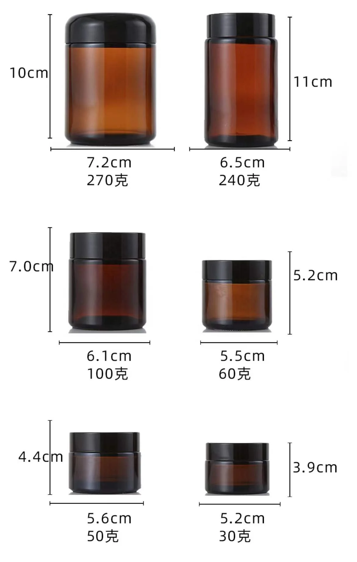 Wholesale 5g 10g 15g 20g 30ml 50ml 100ml 200ml storage luxury round cosmetic cream uv silver frosted glass jar with lid