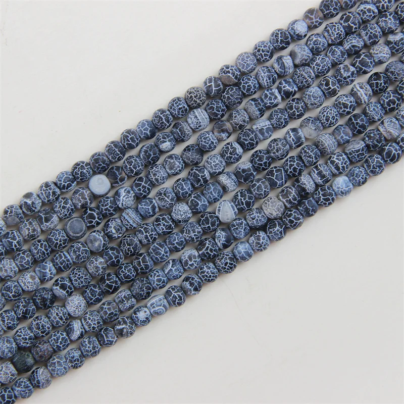 Polychromatic Natural  Frost  Cracked Agate Semi-Precious Loose Gemstones Wholesale  Ornament Accessories