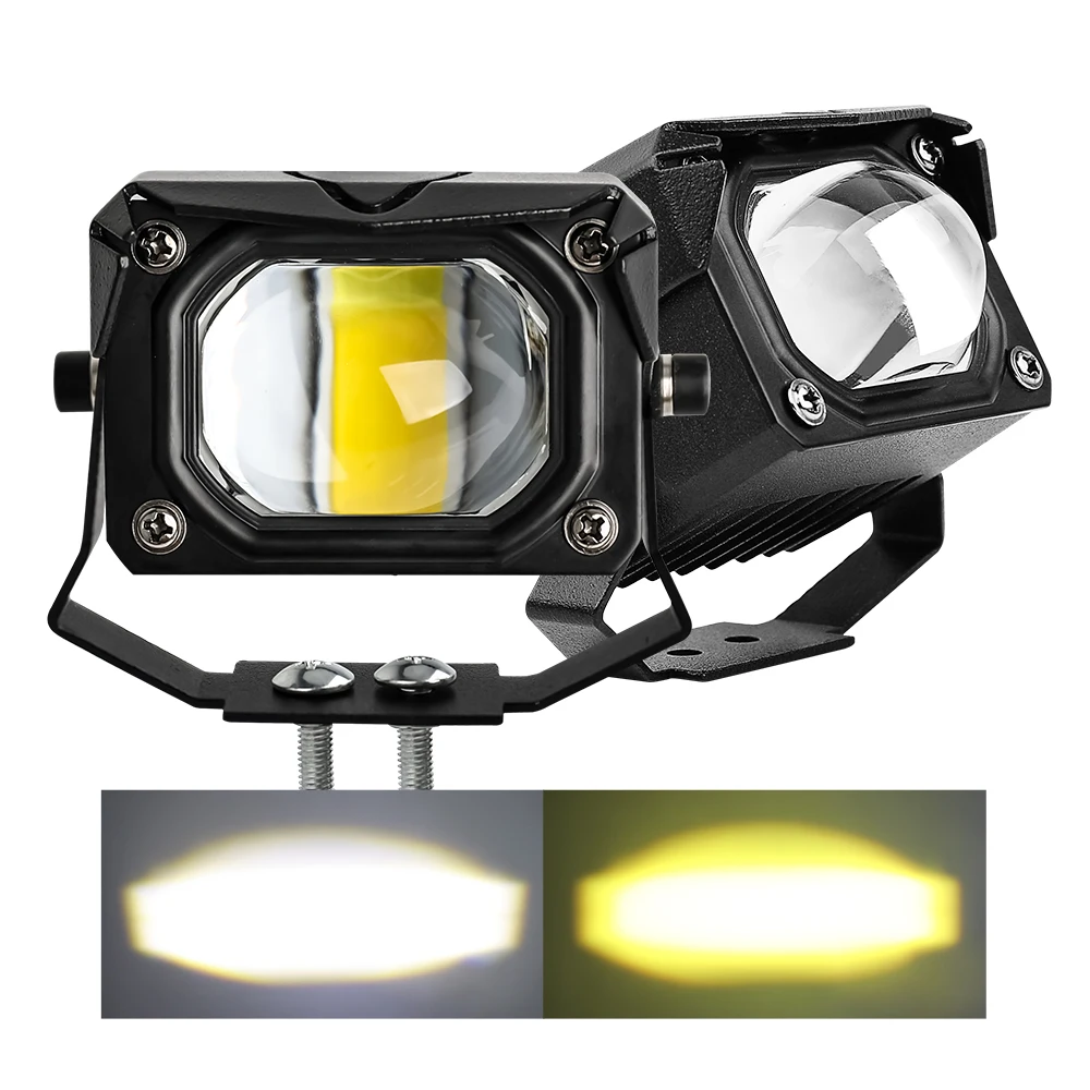 Factory Wholesale Flexible 6000K 3000K High Power White Amber Truck Offroad 3inch CarFog LED mini driving lights for motorcyle