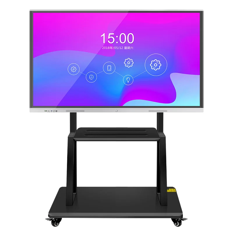 ODM 55 65 75 86 100 Inch Multi Touch All In One Portable Interactive Board Smart Whiteboard Interactive Flat Panel For Education