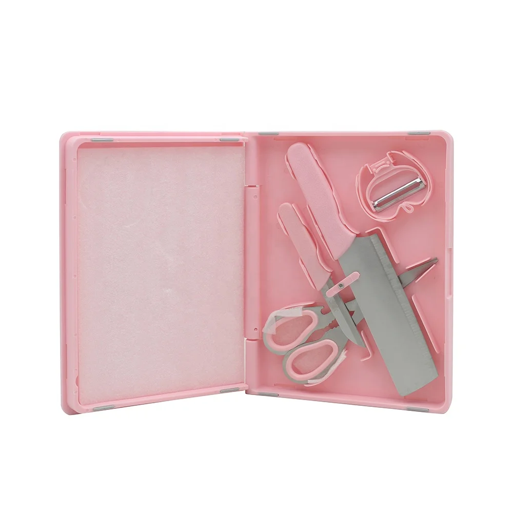 PP Plastic Cutting Board Set for Kitchen for Chopping Vegetables Fruits Includes Knife Peeler Scissors Great for Camping Tools