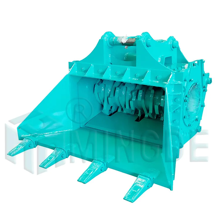 CAT 320 crusher bucket for wood construction waste