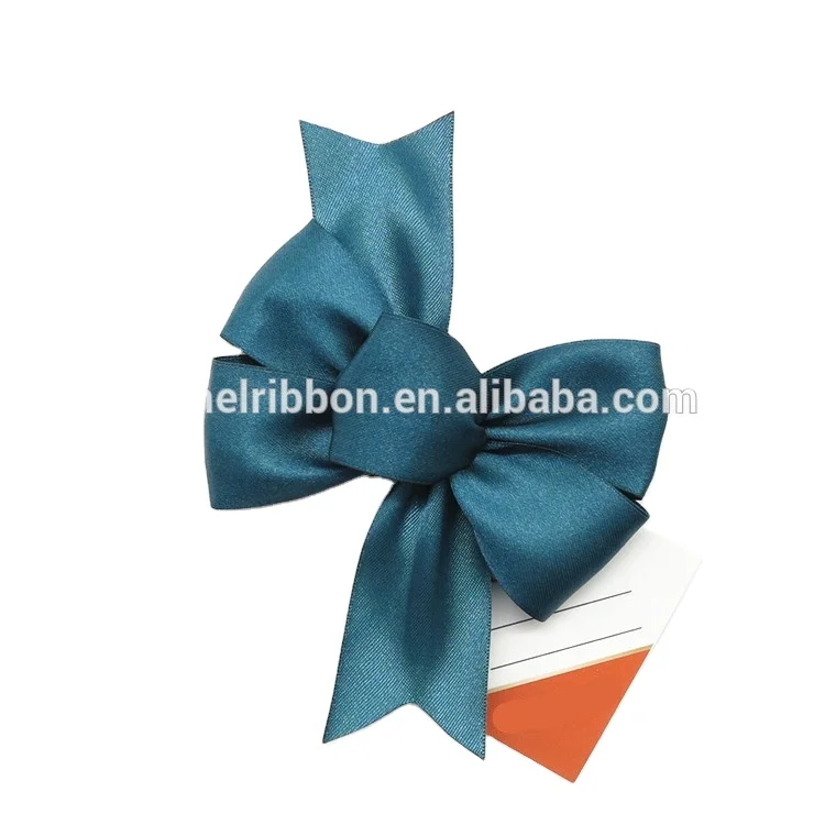 Pre-tied Wine bottle neck decorative gift bows with card satin ribbon bow for chocolate candy box