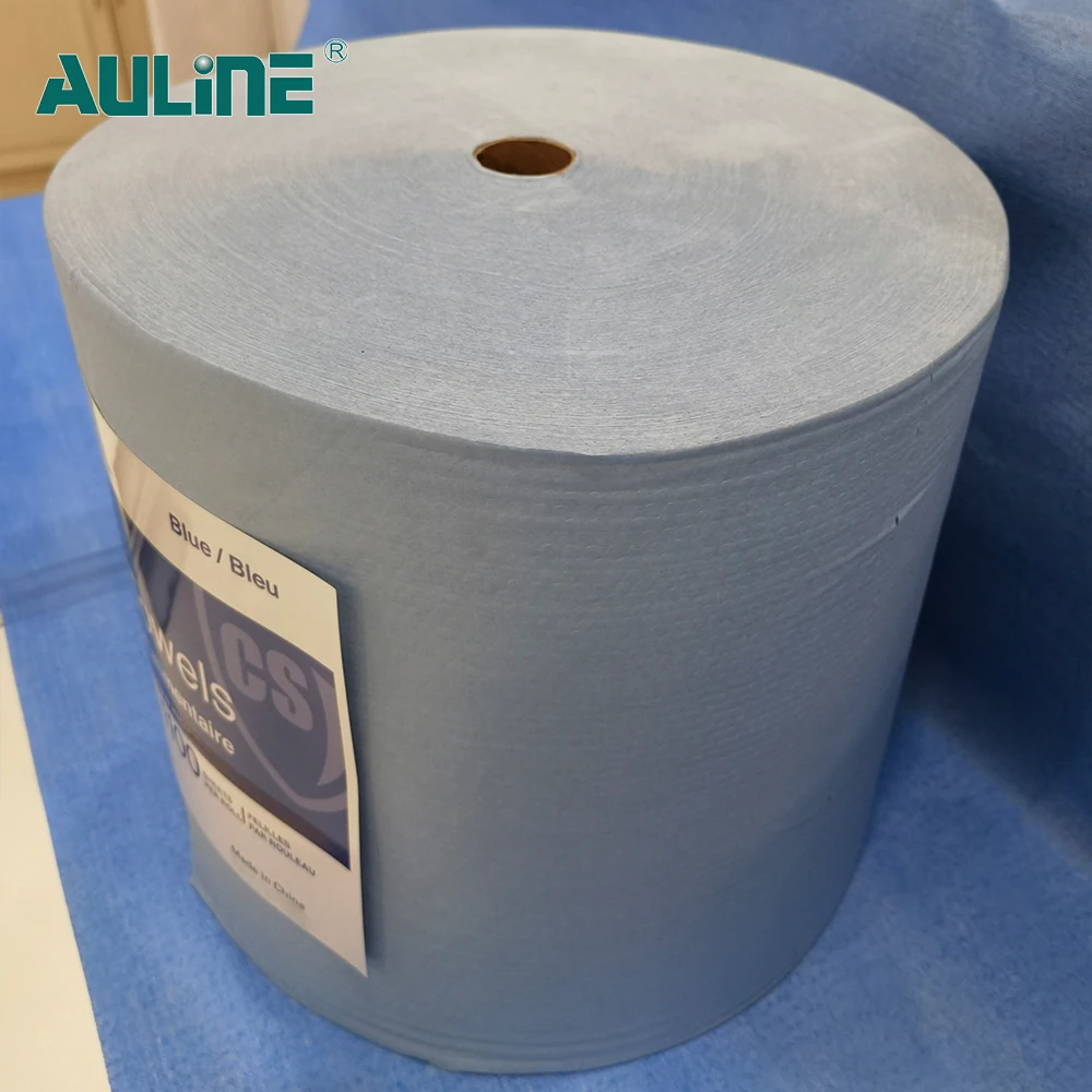Custom Multi-Purpose Heavy Industrial Cleaning Cloth Blue Roll Industrial Dry Cleaning Wipes