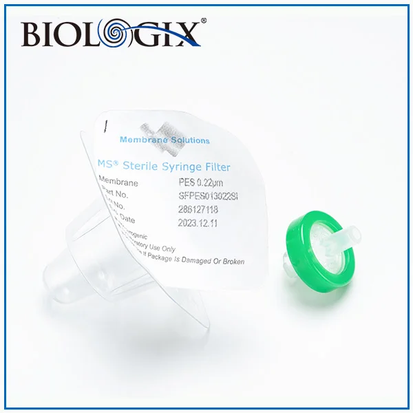 High Quality Sterile PES CA Material Syringe Filters Sterile Pore  0.22um 0.45um PES CA Material