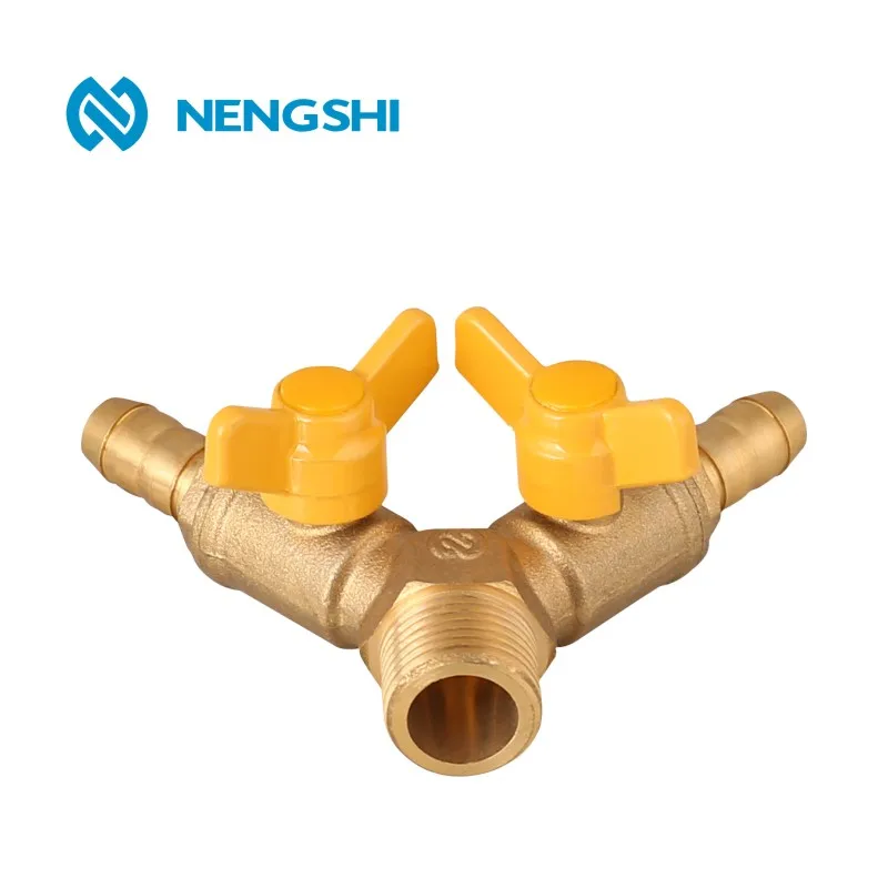Female Male Brass Gas Ball Valve With Butterfly Handle 1/2 inch 3/4 inch 1 inch