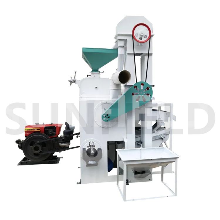 Sunfield automatic diesel engine small rice mill machinery rice huller paddy husker