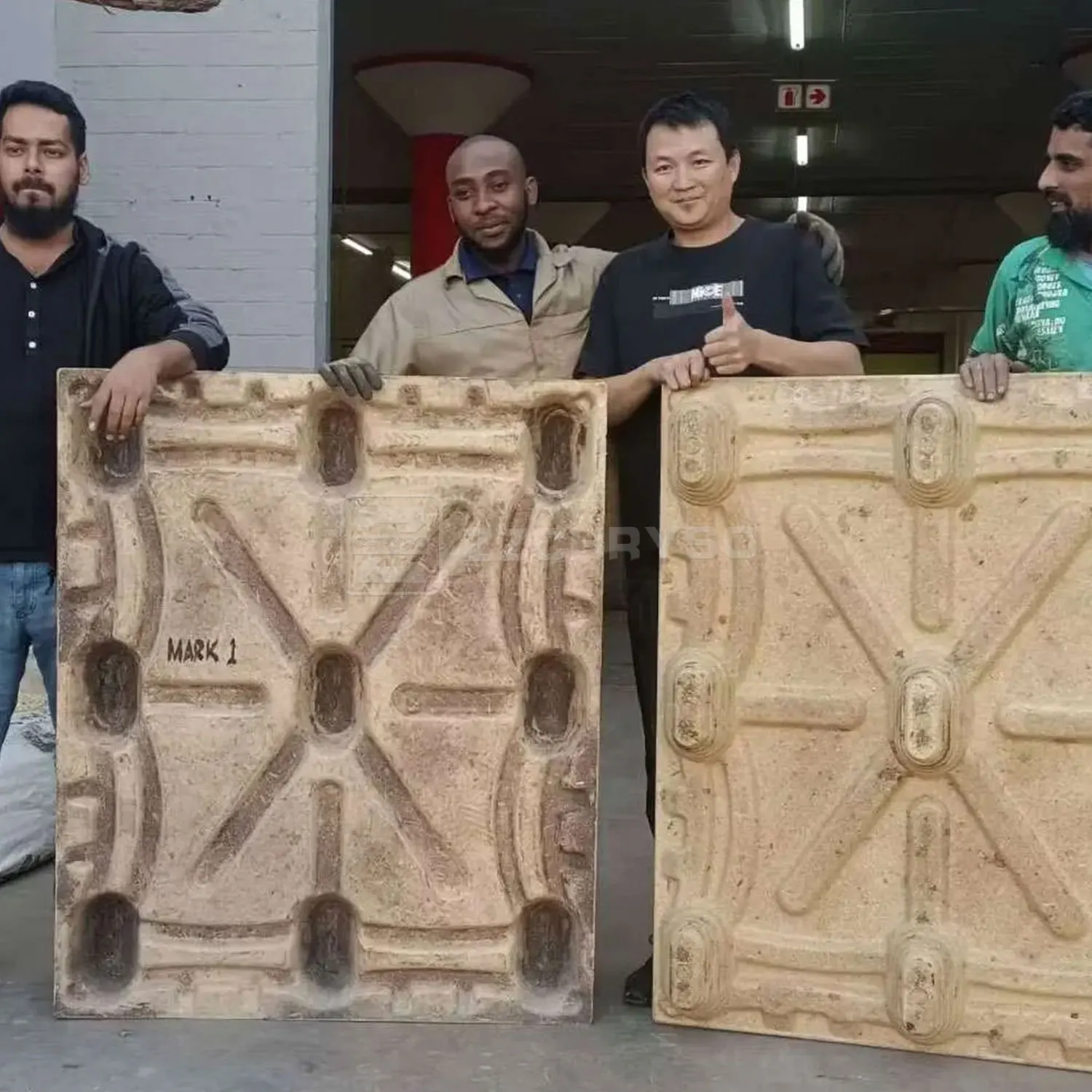 Automatic Composite Wood Block Press Machine for Euro Pallet Feet