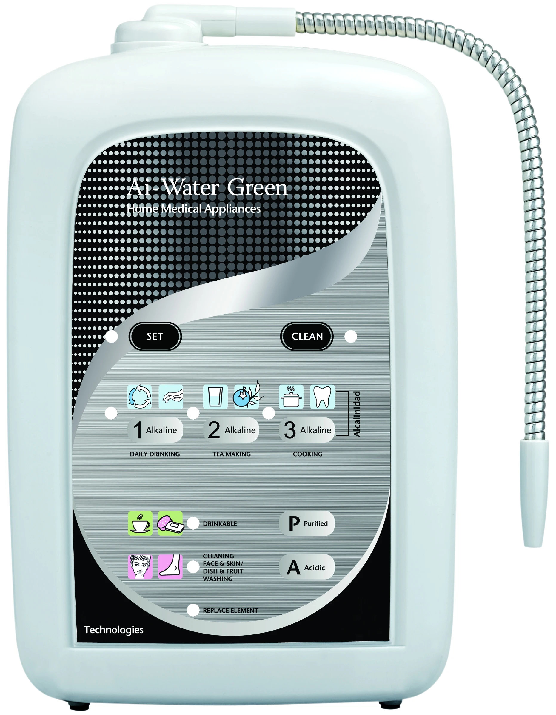 Sintered Platinum Electrode ORP Water ionizer 3 plates alkaline water ionizer