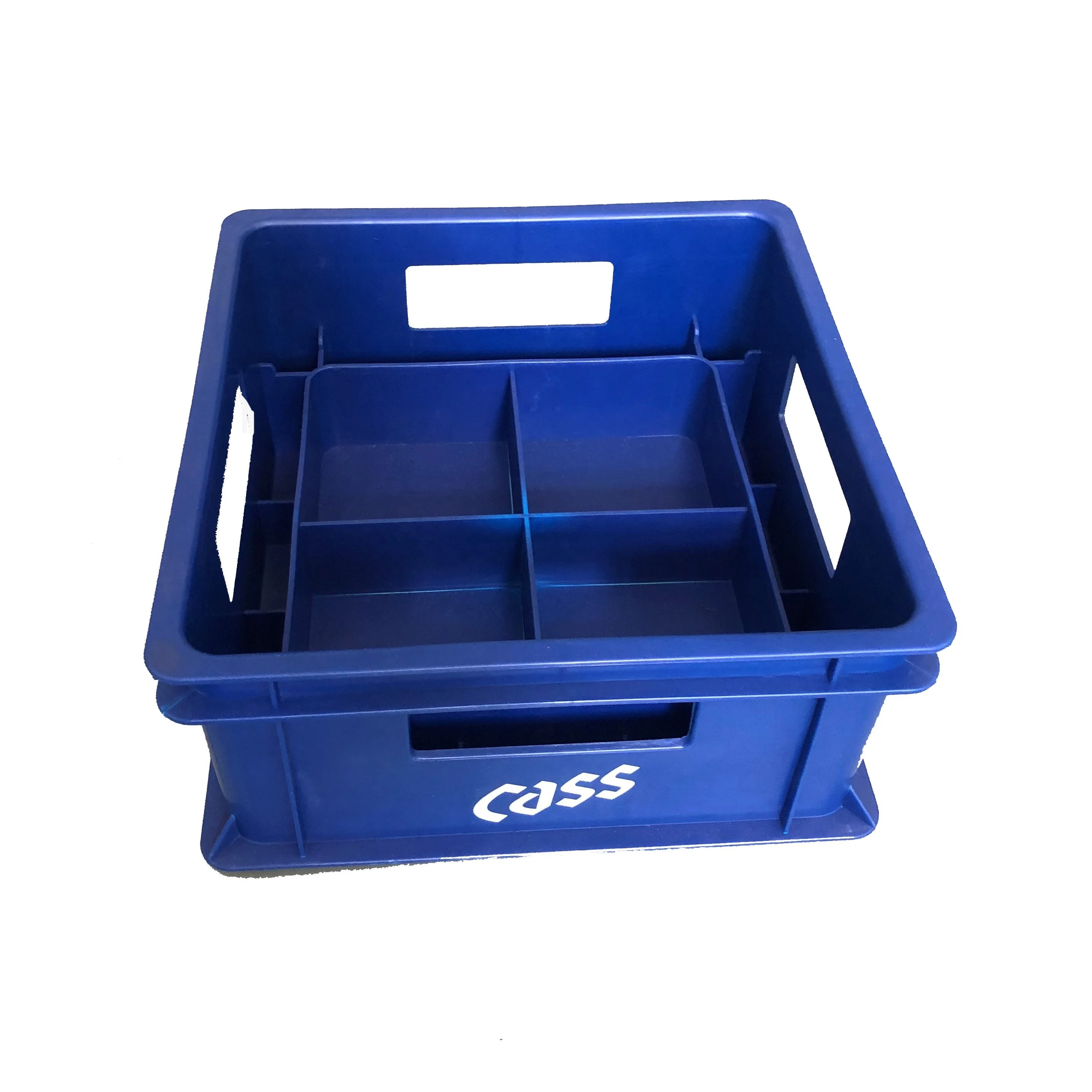 Customized High Quality 4 Bottles Glass Wine Juice Crate Turnover Storage Transport Box Stackable Plastic Beer Crates