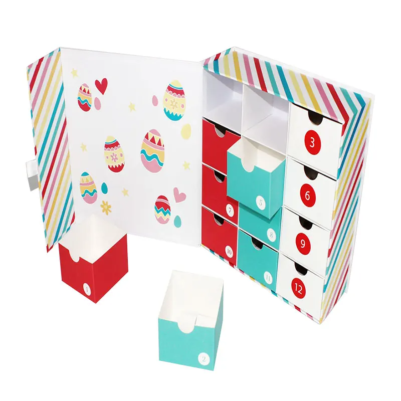 Custom Christmas 25 Days Empty Packaging Keepsake Baby Toy Advent Calendar for Kids