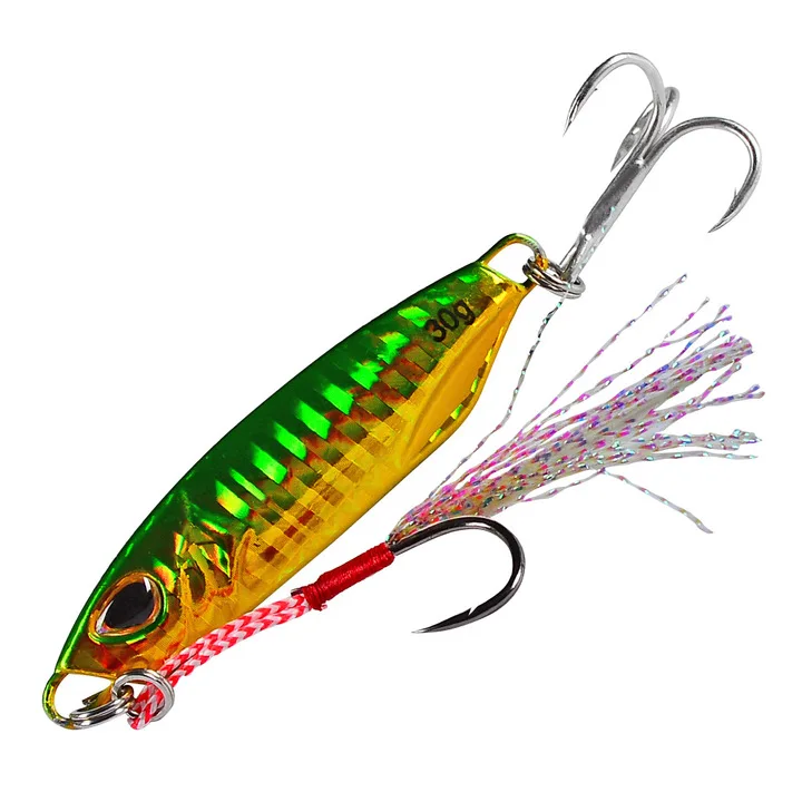 Horizon Metal Jig 10g 15g 20g 30g 40g 50g Fishing Lure Assist Jigging Hooks Lures Pesca Mar Slow Pitch Jigging Lure