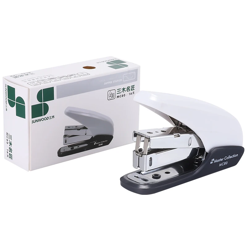 SUNWOOD  Manual Mini Stapler Machine for Office Stationery Desktop MC80 Power Saving #10 Staple