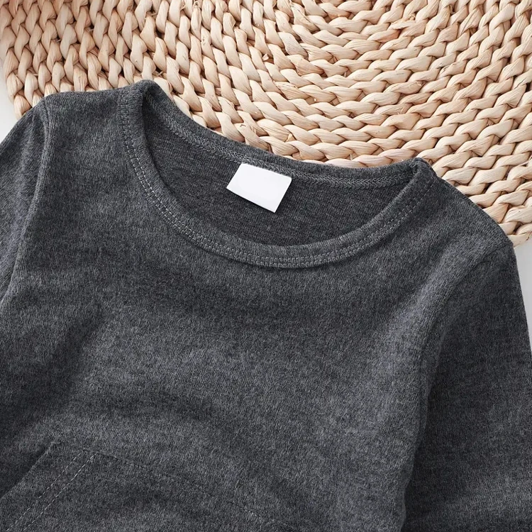 Kids Soft Comfortable Blank Sport Jogger Little Boys Clothing Sets Two Piece Sports Leisure Wear