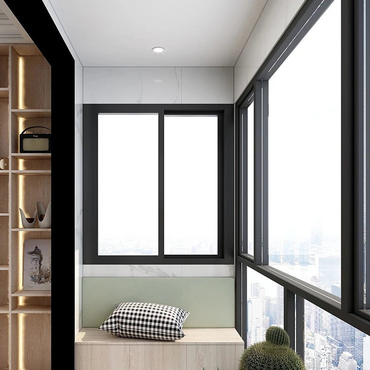 Multiple window types optional pvc doors and Windows upvc double glass sliding window