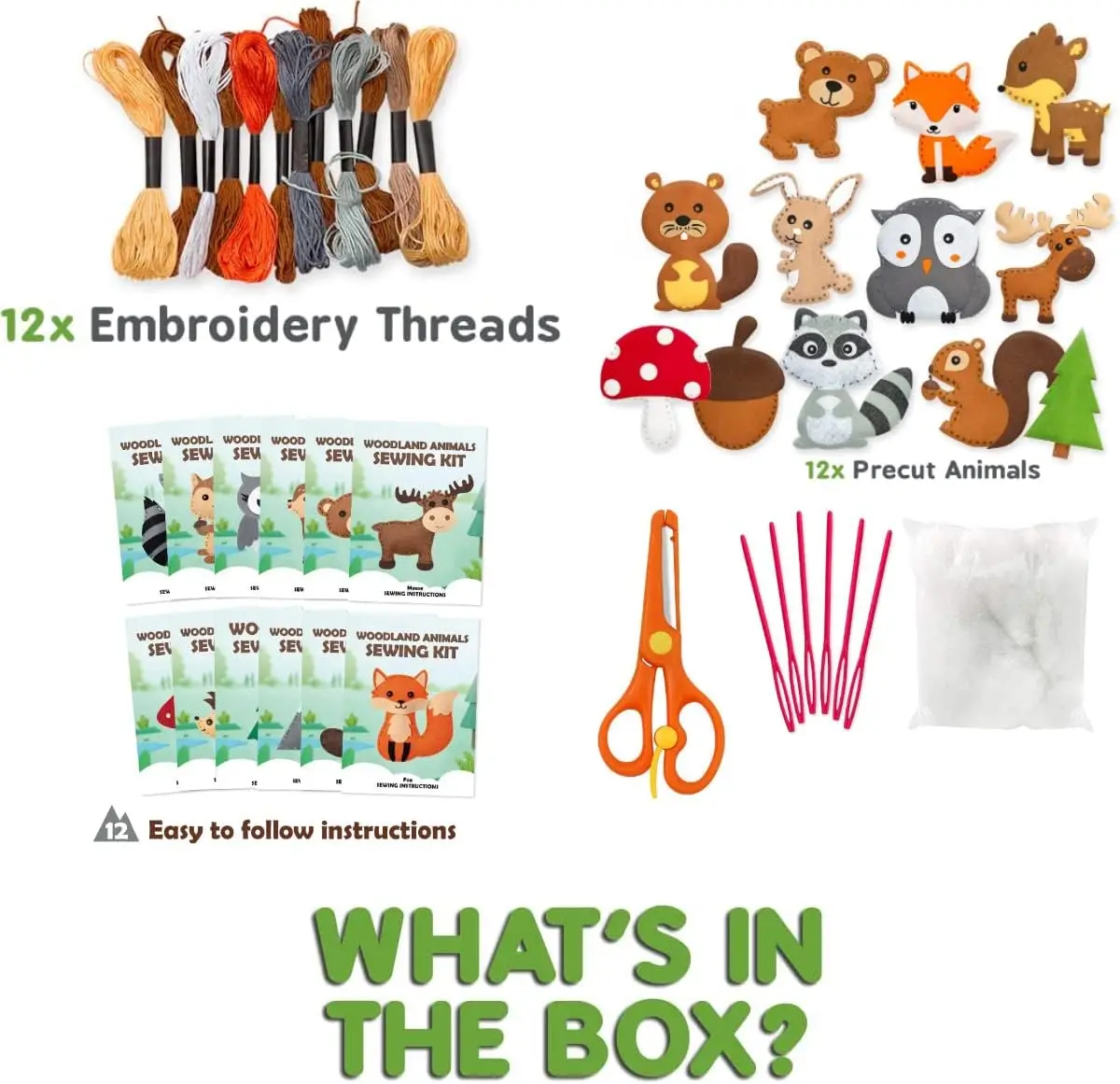 Hot Selling Kids Sewing Kit Felt Plush Forest Animal DIY Crafts Girls Boys Educational Sewing Kids Art Craft Kits Beginners