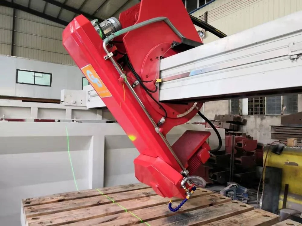 Автоматическая мостовая пила с головкой для резки камня, 45 градусов