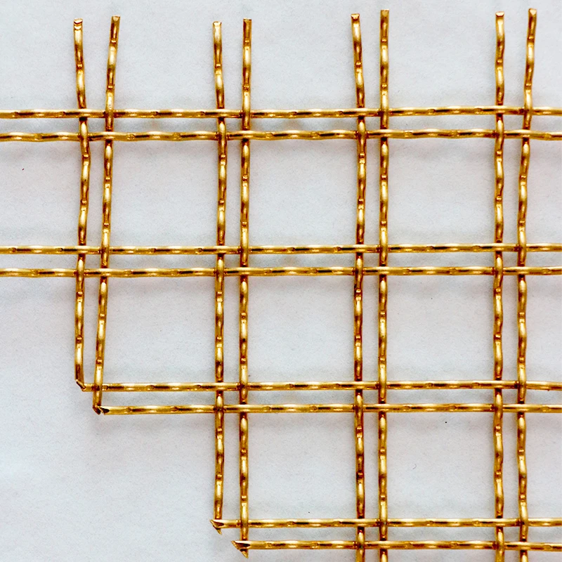Customized Color Brass Stainless Steel Wire Decorative Mesh Metal Mesh for Furniture and Cabinet Door