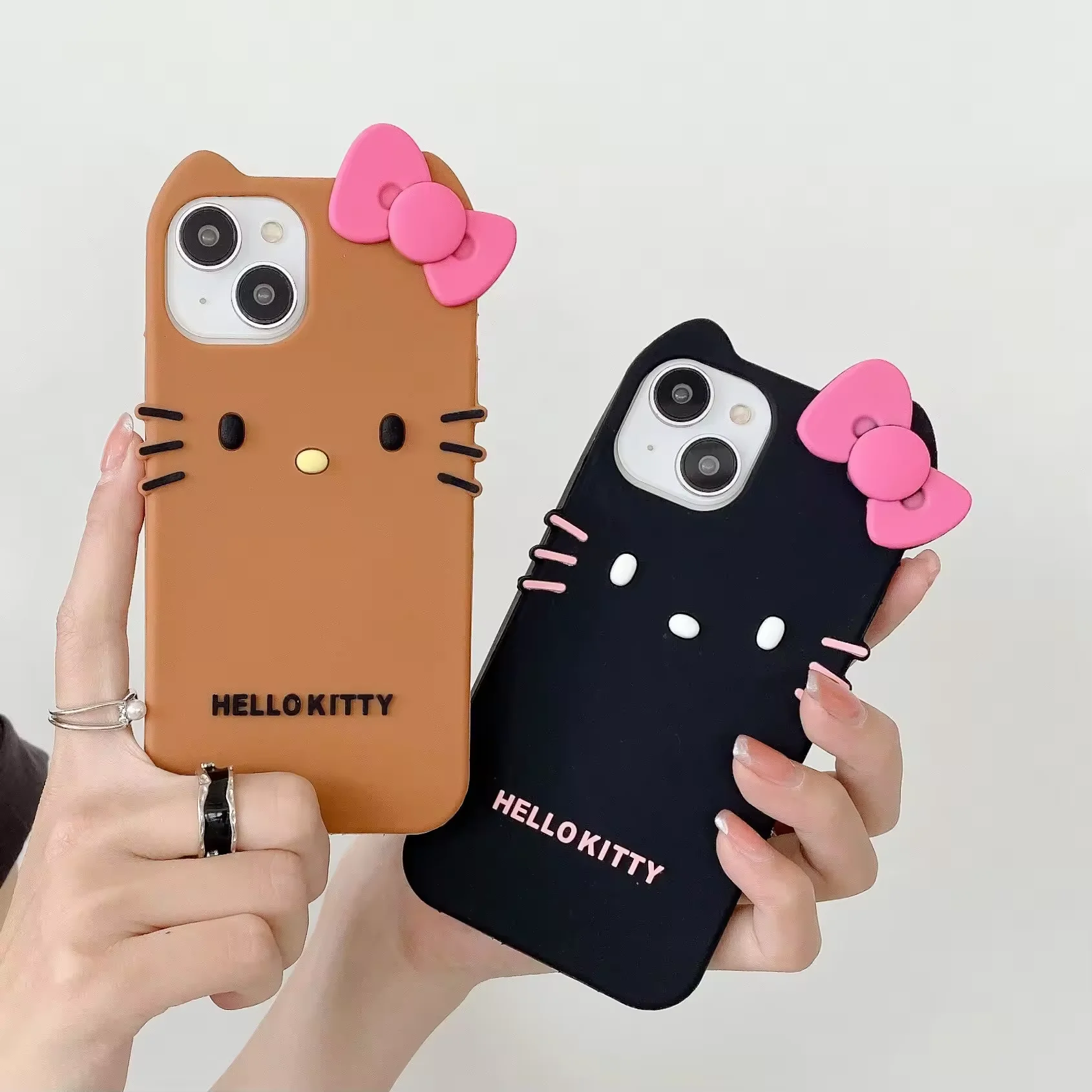 Мягкий чехол для телефона Sanlio Kt cat Plain multipep TPU iPhone 13 Mini 12 Pro 14 Plus 15 Max 11 7 8 X XS XR SE20