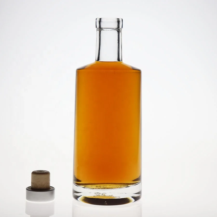 700 мл плоская стеклянная бутылка для ликера 375 50cl 75cl индивидуальная Бутылка виски рома бренди текилы пробковый винт по хорошей цене
