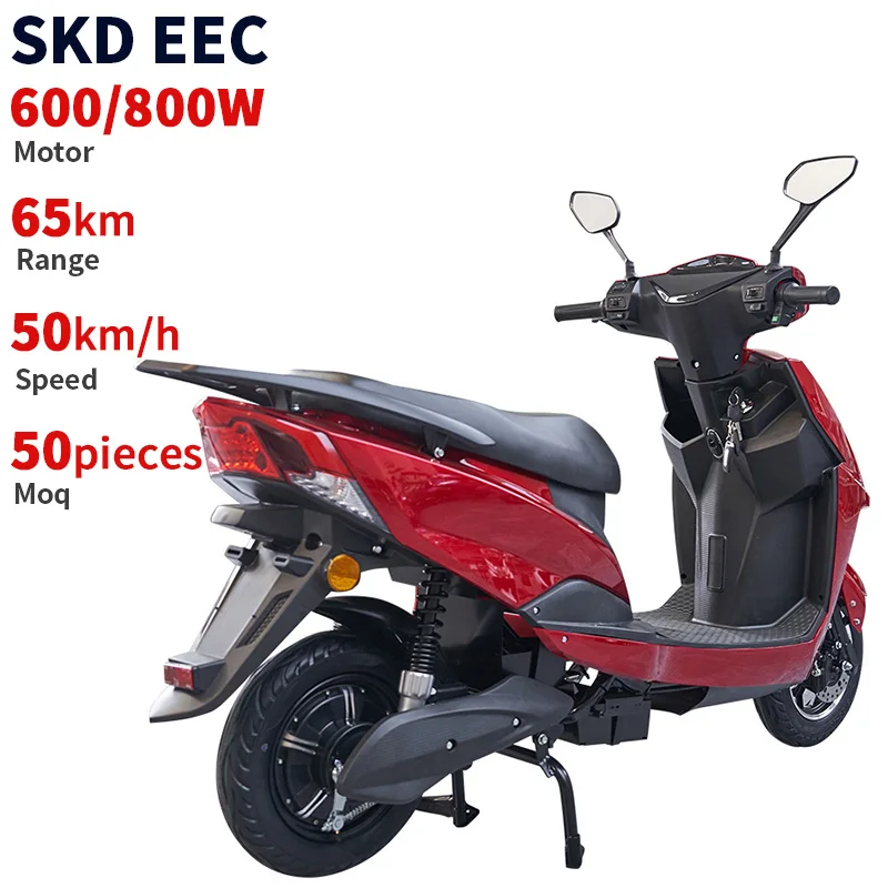 CKD SKD 10/12inch electric moped removable battery 600W/800W 40-50km/h speed 45-65km range oem electric motorcycle