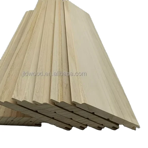 Best quality  paulownia wall panels wall decoration boards shiplap wall paneling tongue and groove lumber