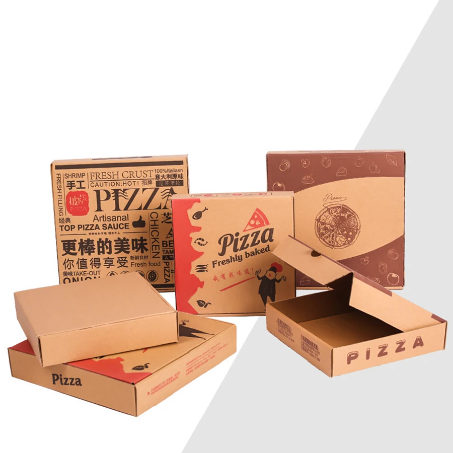 Customization Cheap Cuboid Color Printed As Design Paper Pizza Box