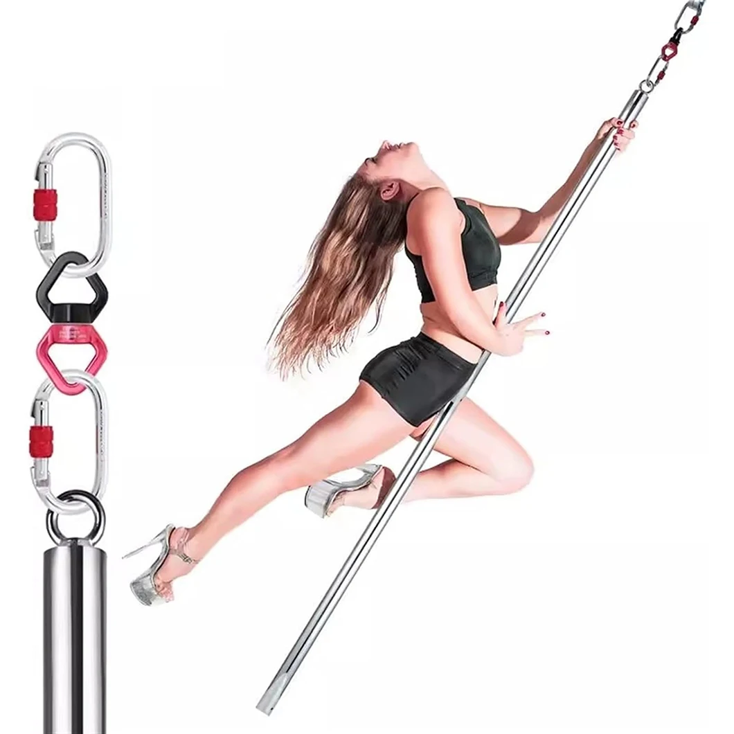 Professional Aerial Dance Pole Flying Pole Portable 45mm Spinning Dancing Pole Kit for Exercise Club Party Pub Home Gym