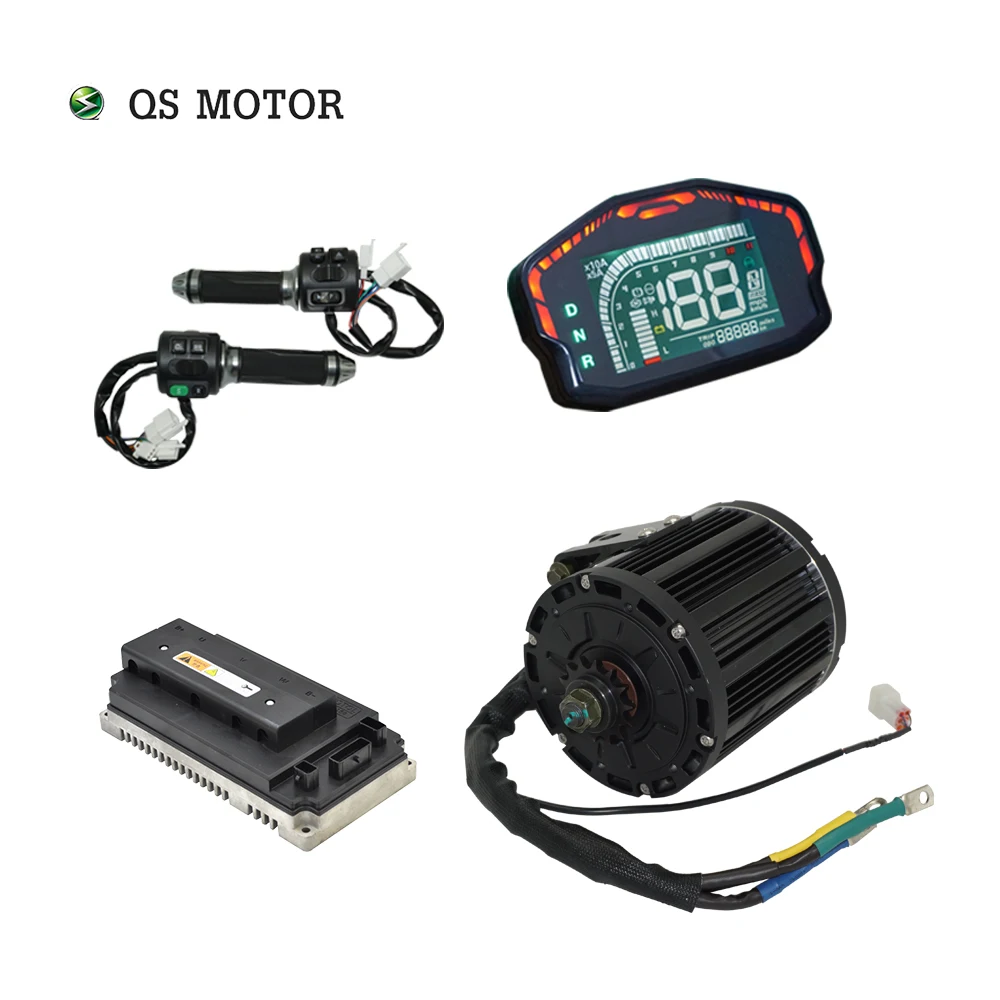 QSMOTOR 138 4000W rated 72V 100KPH 7500w continous Mid Drive Motor Power Train Kits