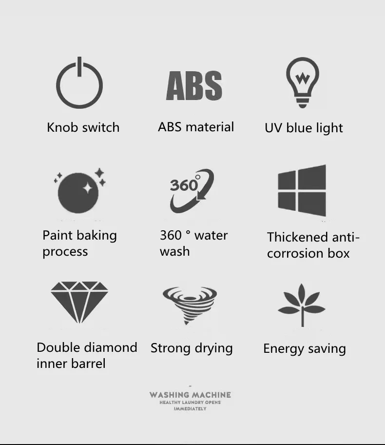 5kg Mini Home Double Bucket Semi-automatic Washing Machine Dehydrating Stainless Steel Bucket Underwear Drying Washing Machine