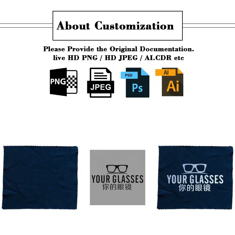 XD739 Customized/able Logo Eyeglass Lens Cleaning Cloth Sunglasses Cleaning Wipe Cloth Custom Microfiber Glasses Cleaning Cloth