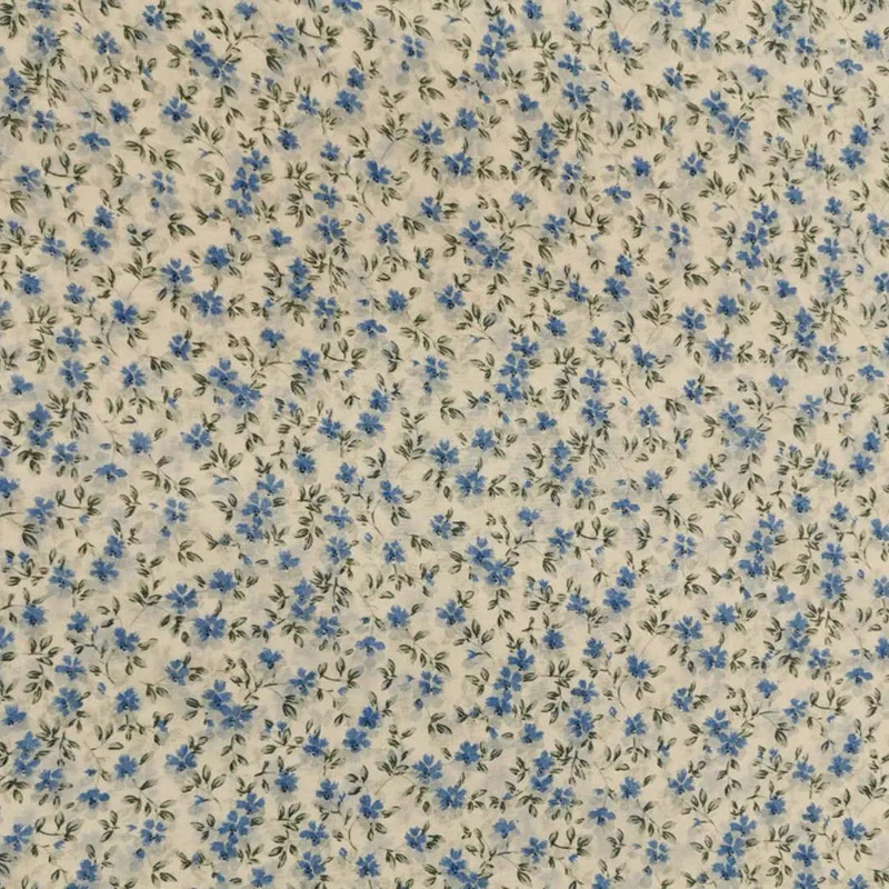 wholesale custom polyester small floral pearl chiffon printed fabric for silk scarf casual shirt