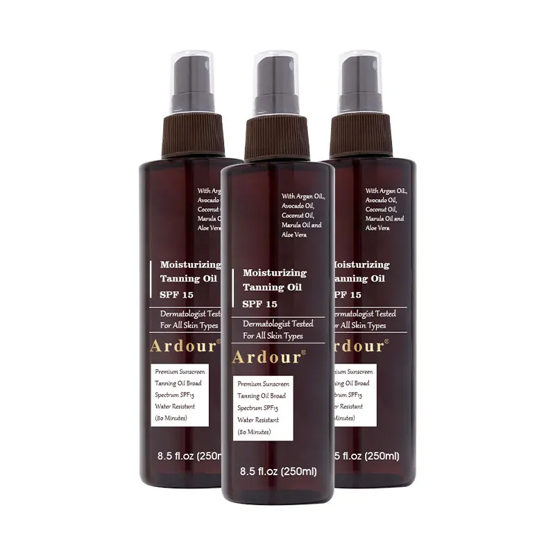 tanning oil spray Moisturizing UVA/UVB Sunscreen Tanning Oil Dark Self Tanner skin Correcting SPF 15 Moisturizing Tanning Oil