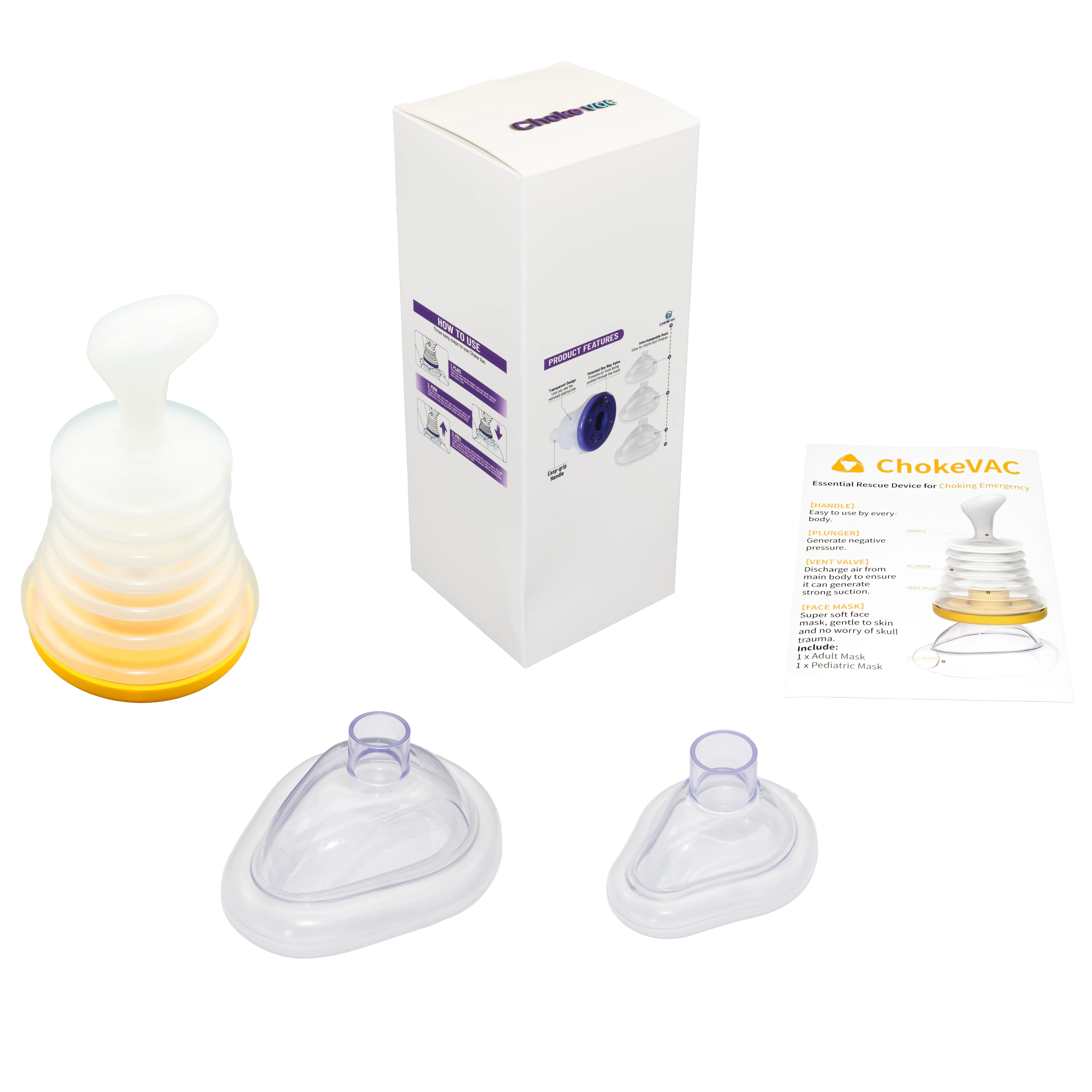 CE approved choking device anti-choking rescue device chockvac  for kids portable emergency rescue device anti choking adult