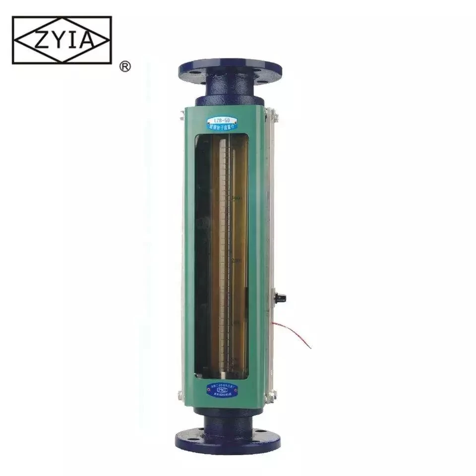 LZB-B series stainless steel flange type high temperature  glass tube rotameter  hot water flow meter