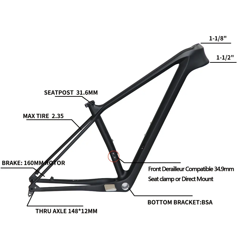  2021 Новый 148x12 мм Boost углеродный руль для горного велосипеда BSA 29er MTB велосипедная Рама размер 15/17/19