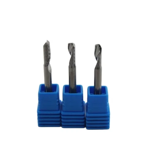 8*H50*L100 FST CNC Cutting Tools Carbide 1 Flute Spiral Router Bit Single Flute End Mill for Acrylic Aluminum PVC Wood