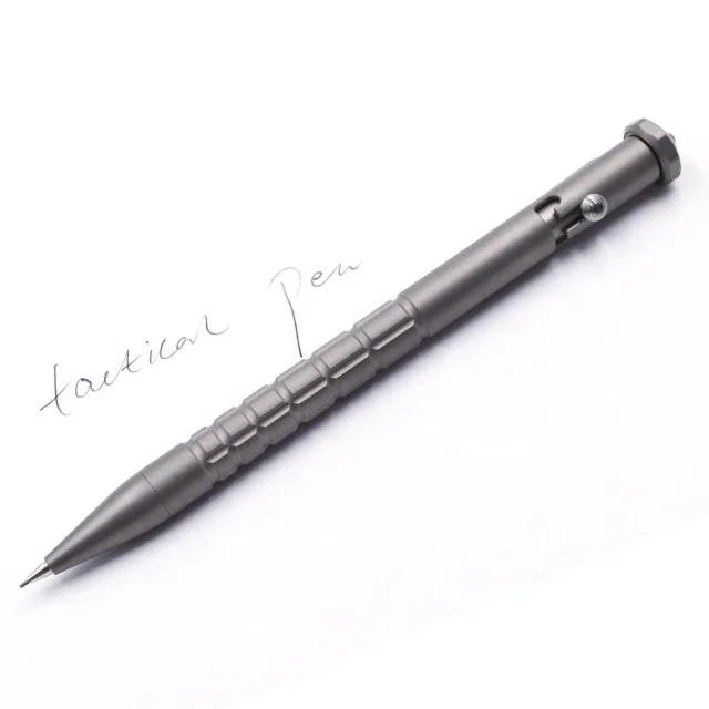 Outdoor survival edc metal writing pen ballpoint titanium mechanical pencil with Tungsten steel head