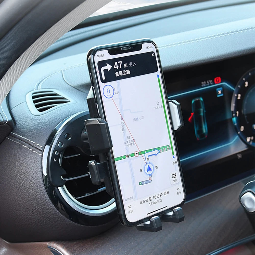 Universal 360 degree rotation Ideas Knob Type Car Air Conditioner Air Outlet Navigation Mobile Phone Holder 360 Phone Holder