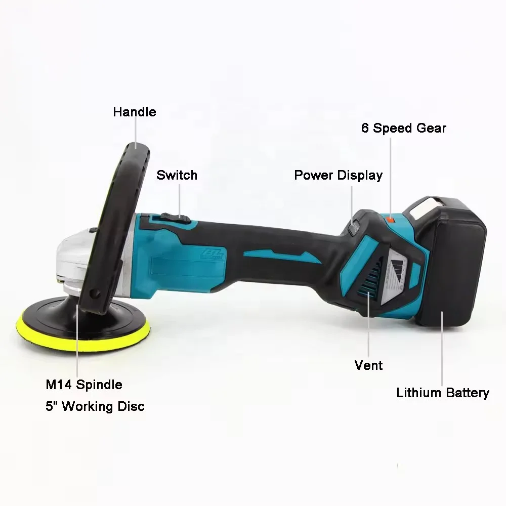 Portable Cordless Electric Mini Angle Grinder Variable Speed Brushless Motor Li-ion Battery Angle Grinder