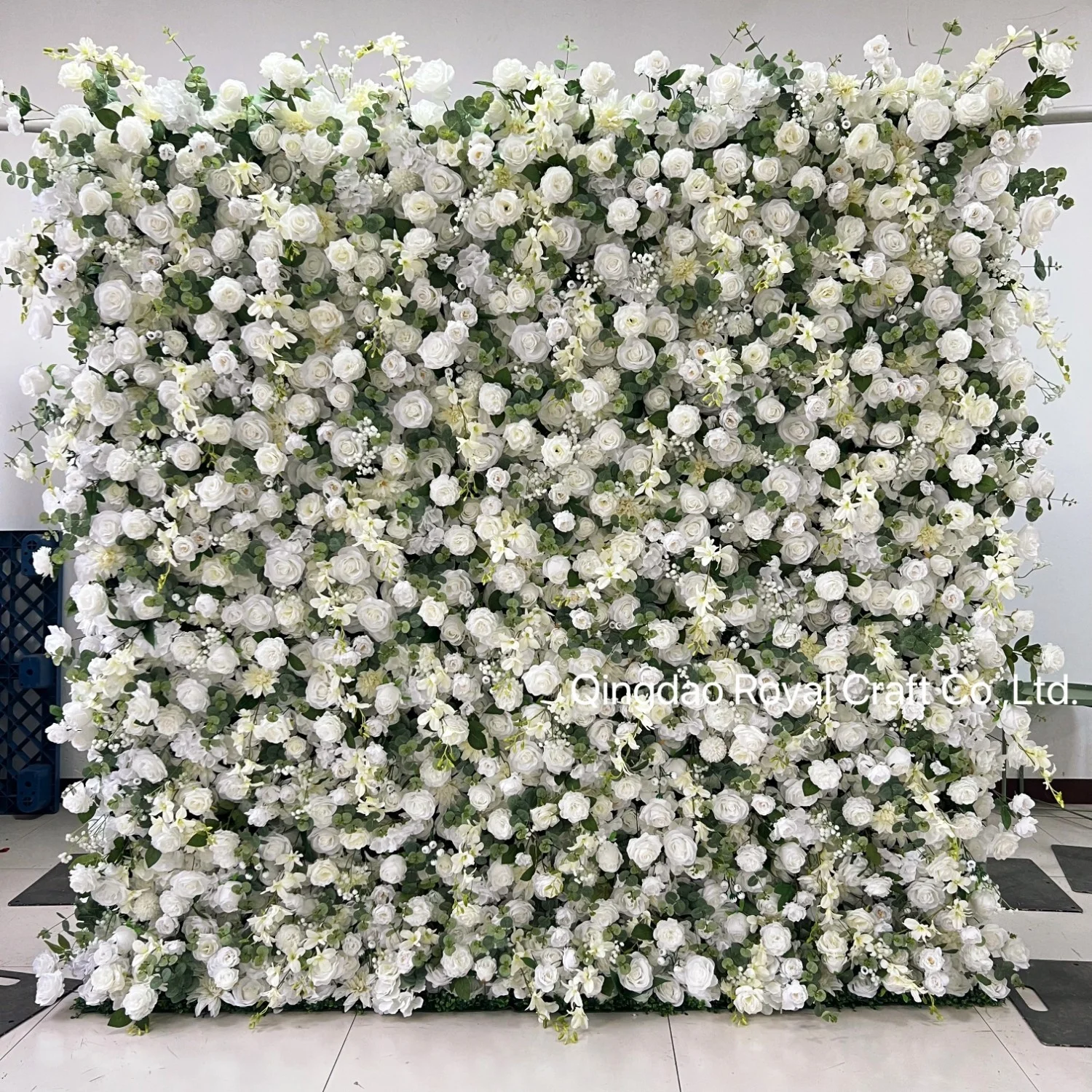 Wedding Decor Luxury Artificial Peony Flower Wall Backdrop 8ft X 8ft Zipper Wall Flower Handmade Roll Up Fabric Flower Wall