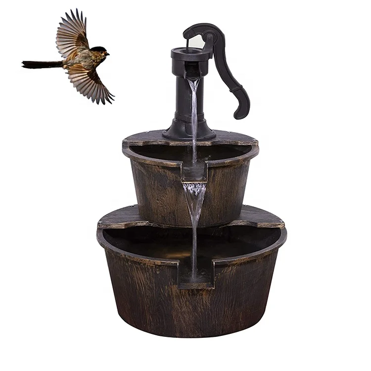 Ручной водяной фонтан двухъярусный большой Каскадный для украшения сада двора внутреннего дворика