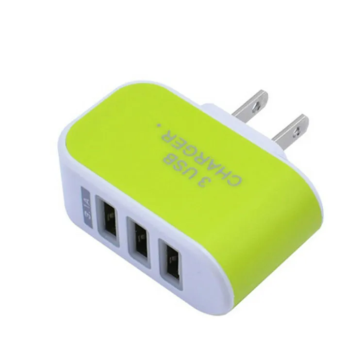 
Best Price 5 Colors 3 ports QC3.0 Usb Charger Adapter Universal Phone Wall Charger Adapter 
