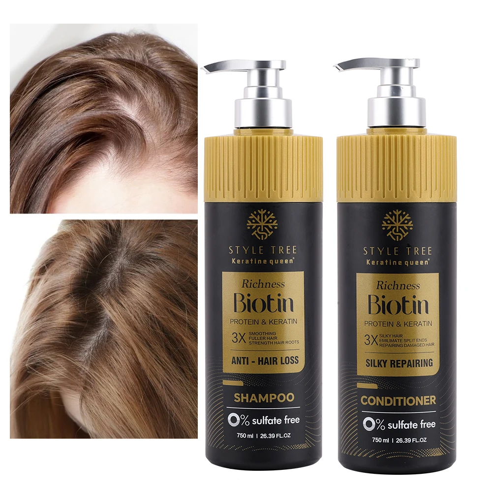 3X Hair Treatment Shampoo 750ml Anti Hair Loss Shampoo Repairing Shampoo for Damaged Hair