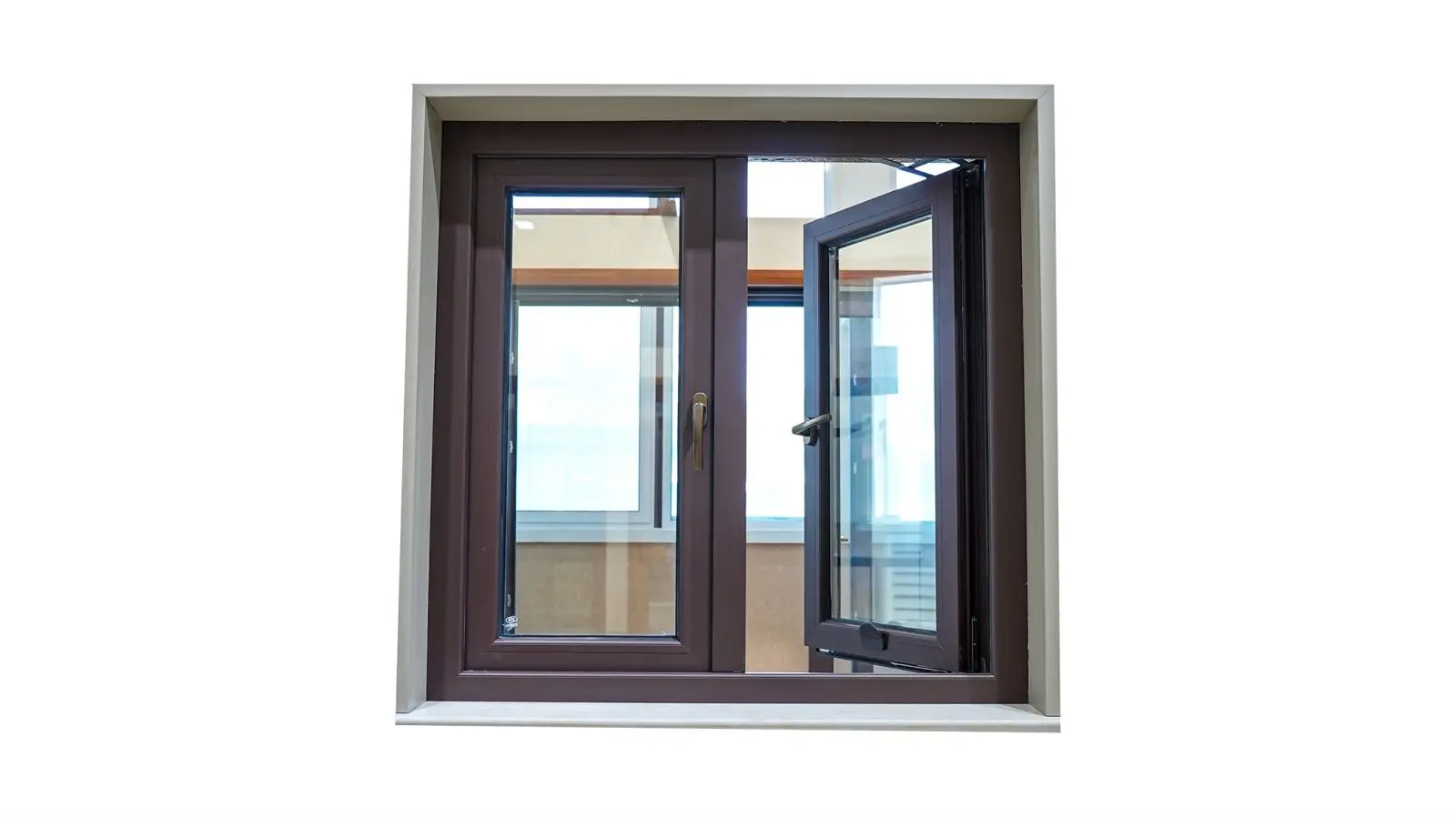 customized aluminum casement window casement window type The hardware comes from Germany Smart door lock is optional
