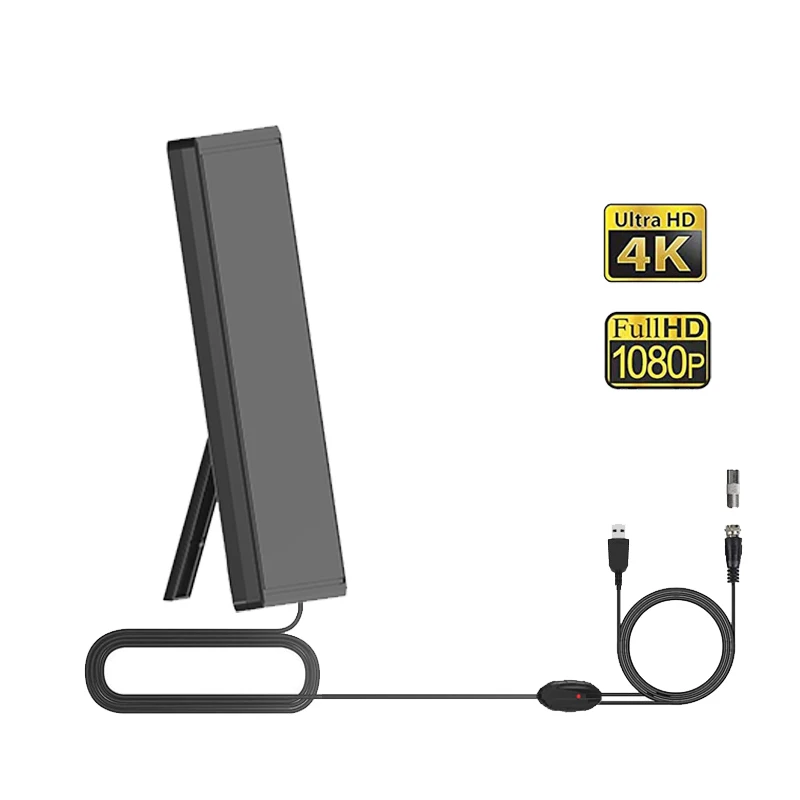 Good Cable High Gain Hdtv Tv Antenna Indoor dvbt digital hd tv antena 1080p 4k plastic material antennas booster amplifier