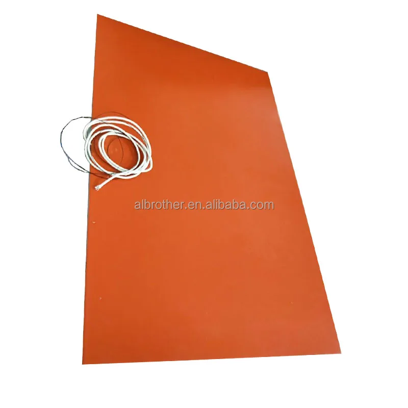 High Temperature Electric Customized Heating Silicone Heater Adhesive Back NTC 100k Thermistor Thermostat