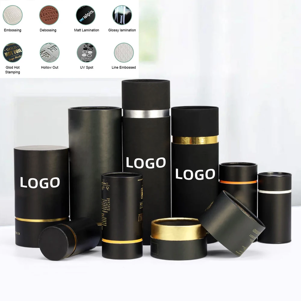 Customizable Design Paper Cylinder Box Packaging Luxury Recycled Paper Tube Box Cylinder For Scent